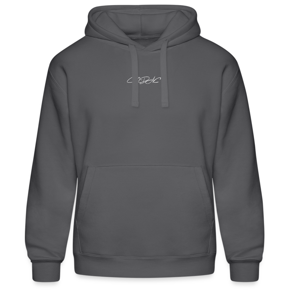 Sweat à capuche YOU'RE vert - gris