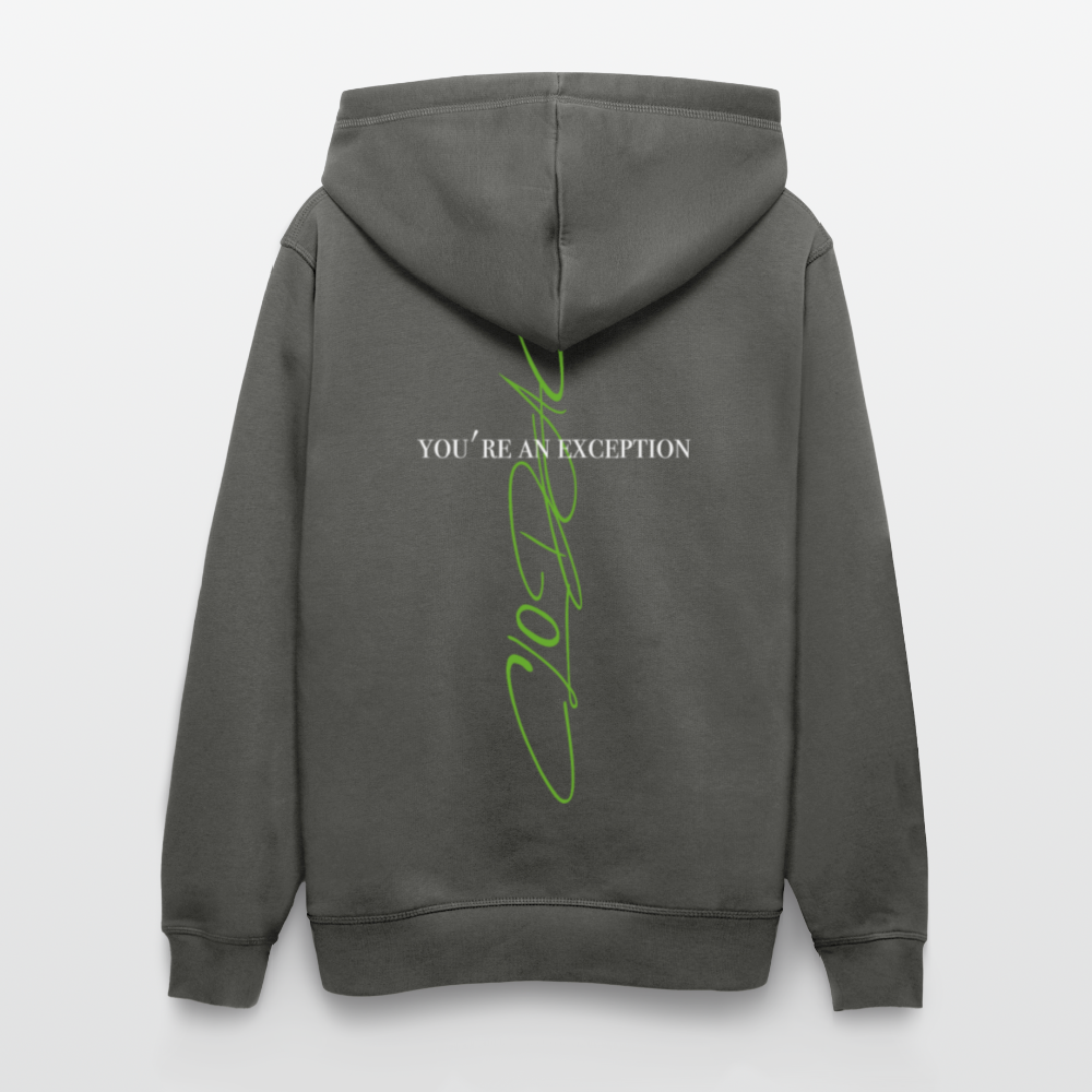 Sweat à capuche YOU'RE vert - charbon