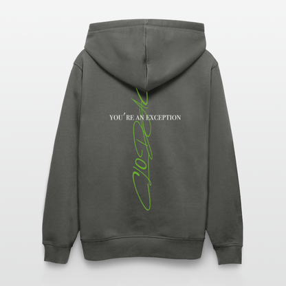 Sweat à capuche YOU'RE vert - charbon
