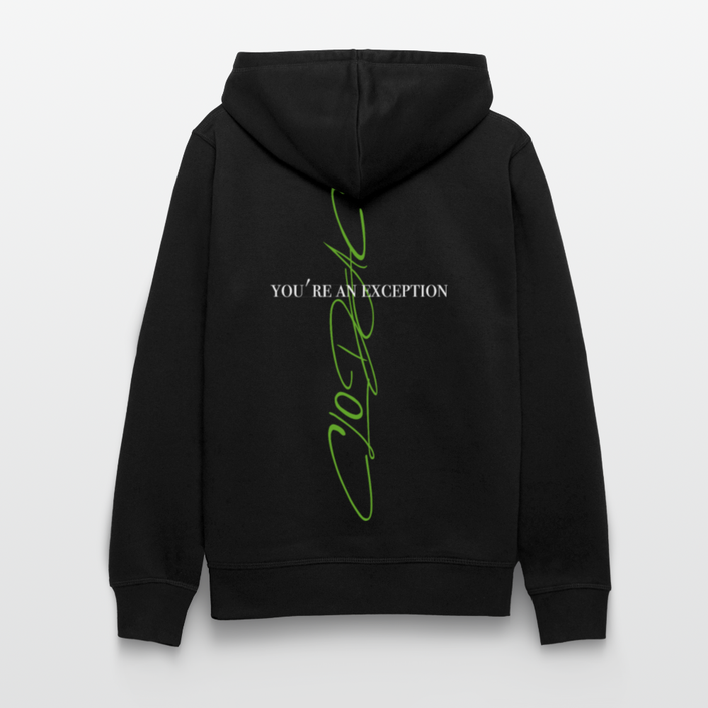 Sweat à capuche YOU'RE vert - noir