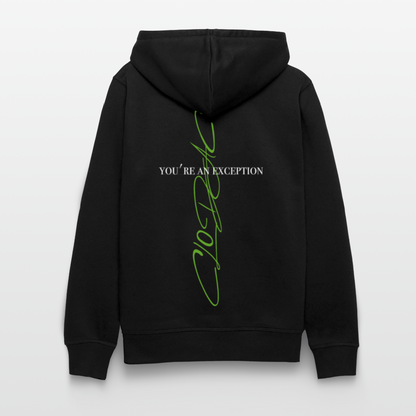 Sweat à capuche YOU'RE vert - noir