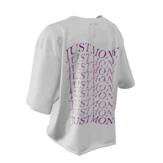 T-shirt bio oversize Just money violet