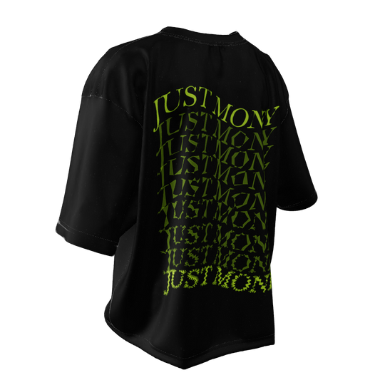 T-shirt bio oversize Unisexe JUST MONEY vert