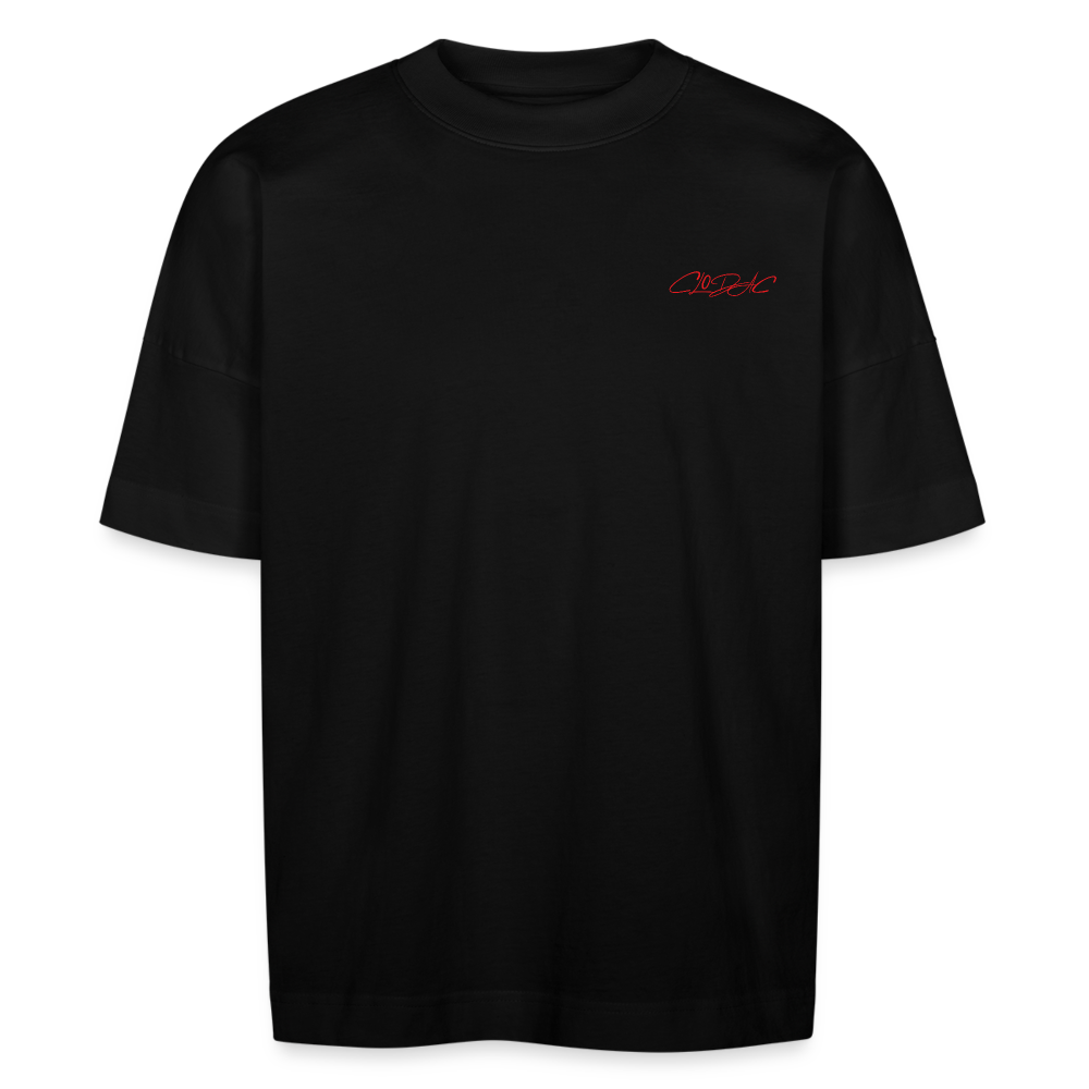 T-shirt bio oversize Just money Rouge - noir