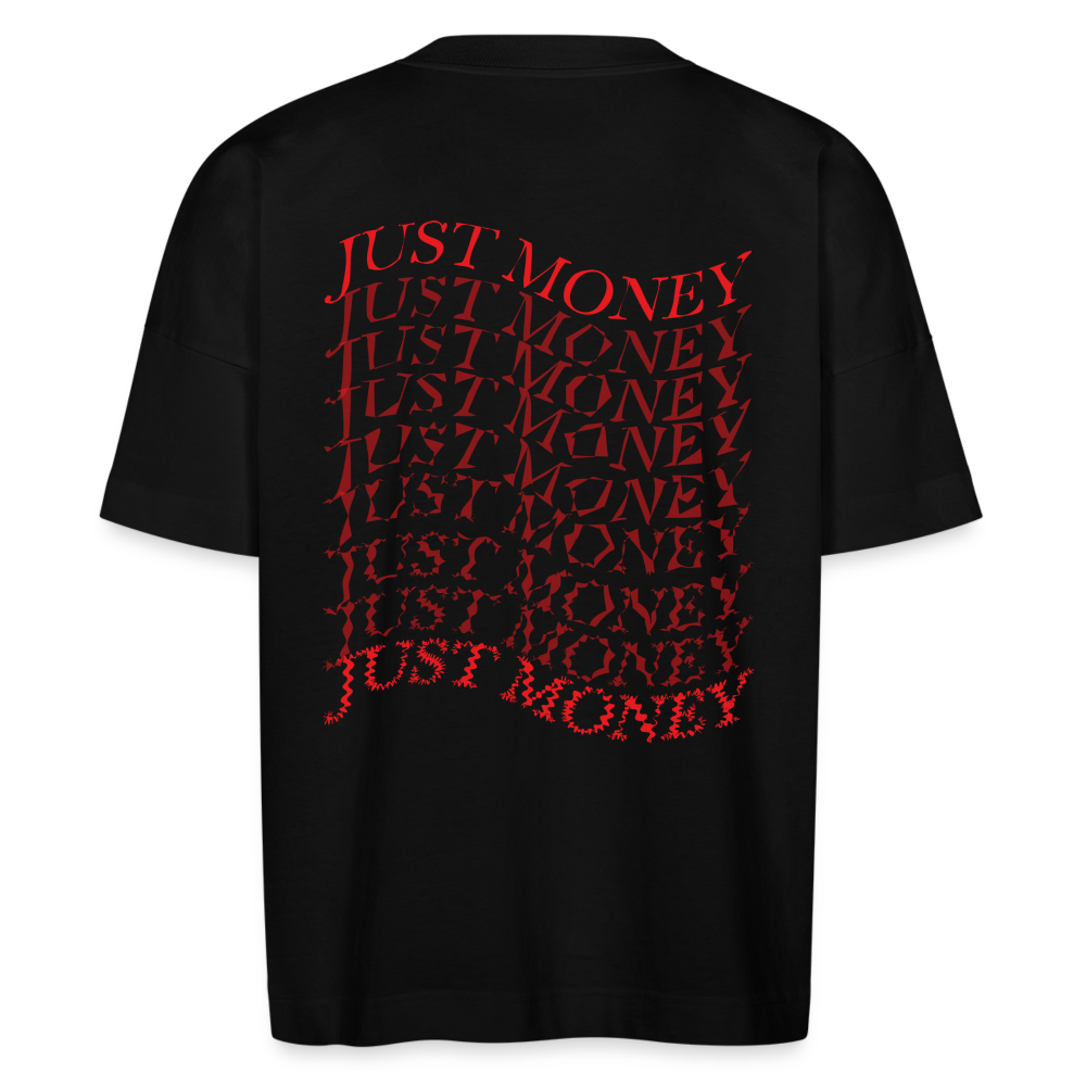 T-shirt bio oversize Just money Rouge - noir