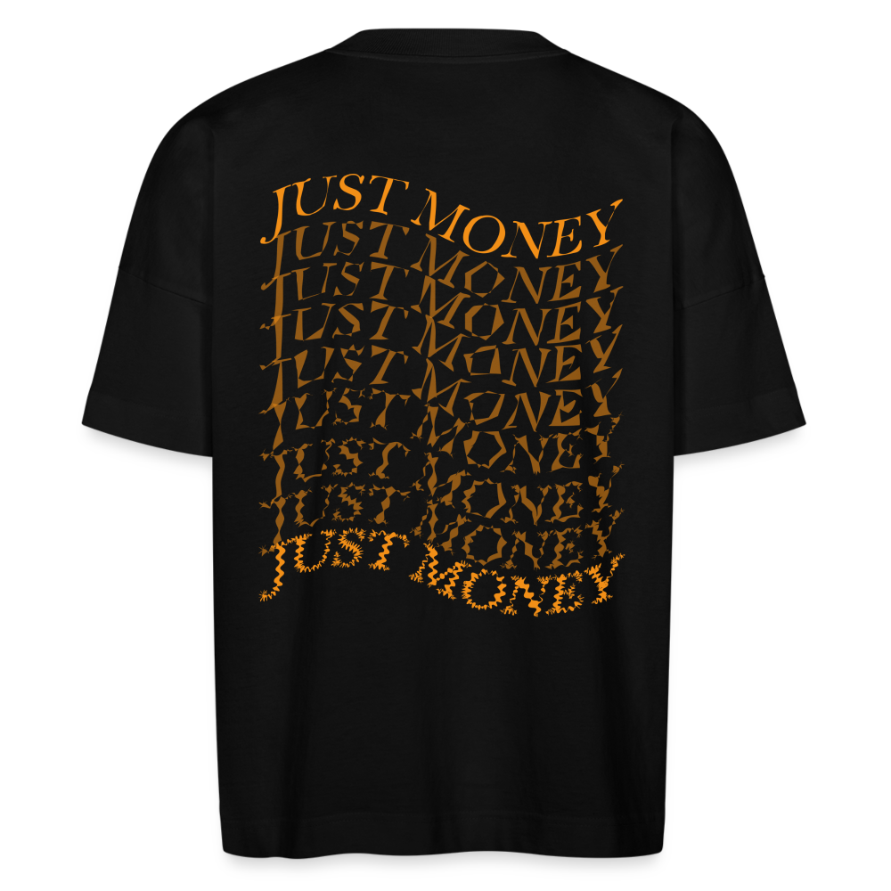 T-shirt bio oversize Just money orange - noir