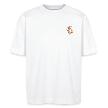T-shirt bio oversize SHUT UP - blanc