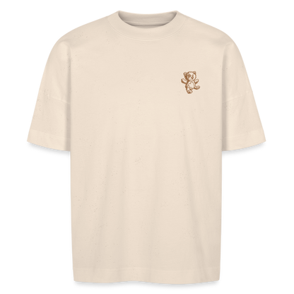 T-shirt bio oversize SHUT UP - blanc cassé