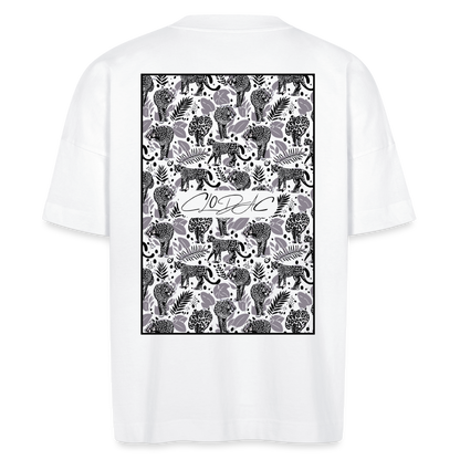 T-shirt oversize guépard - blanc