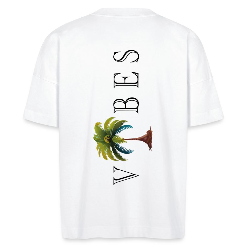 T-shirt bio oversize VIBES - blanc