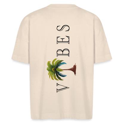 T-shirt bio oversize VIBES - blanc cassé